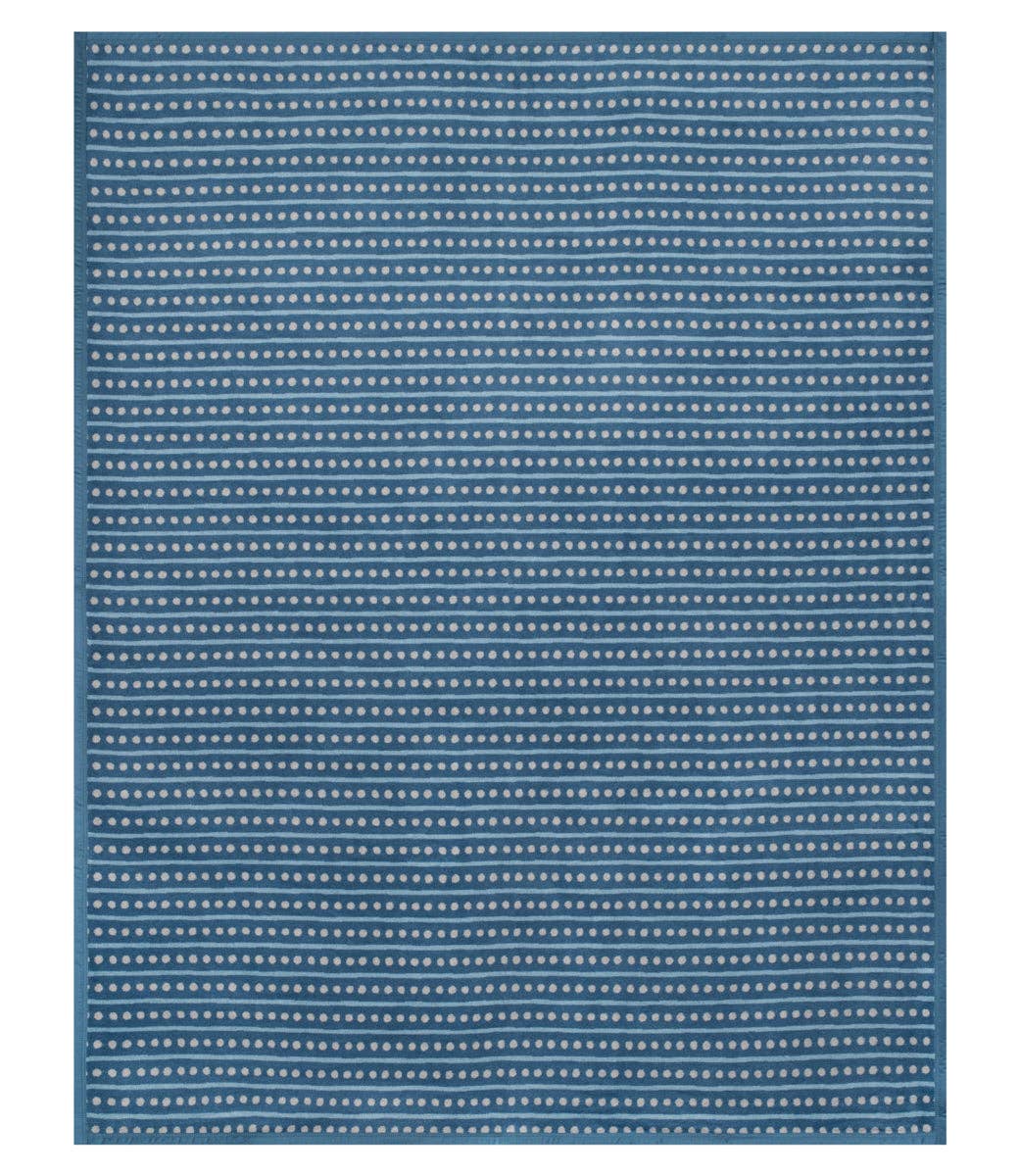 Beach Pebble Cornflower Blanket