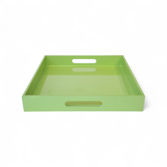 Large Square Serving Tray, Pastel Green