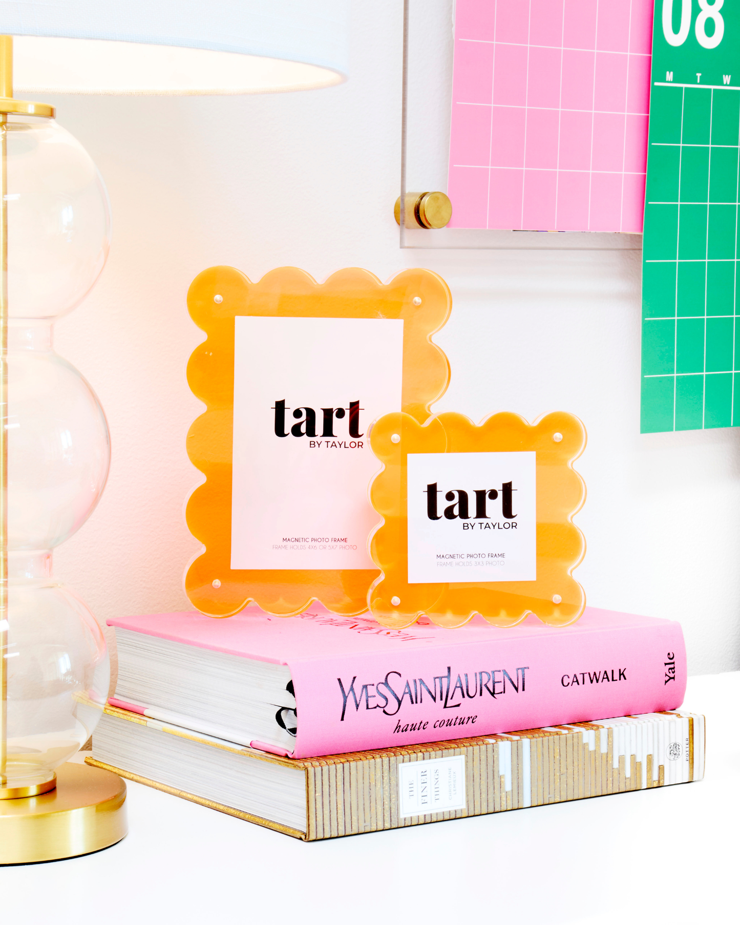 Neon Orange Mini Acrylic Picture Frame