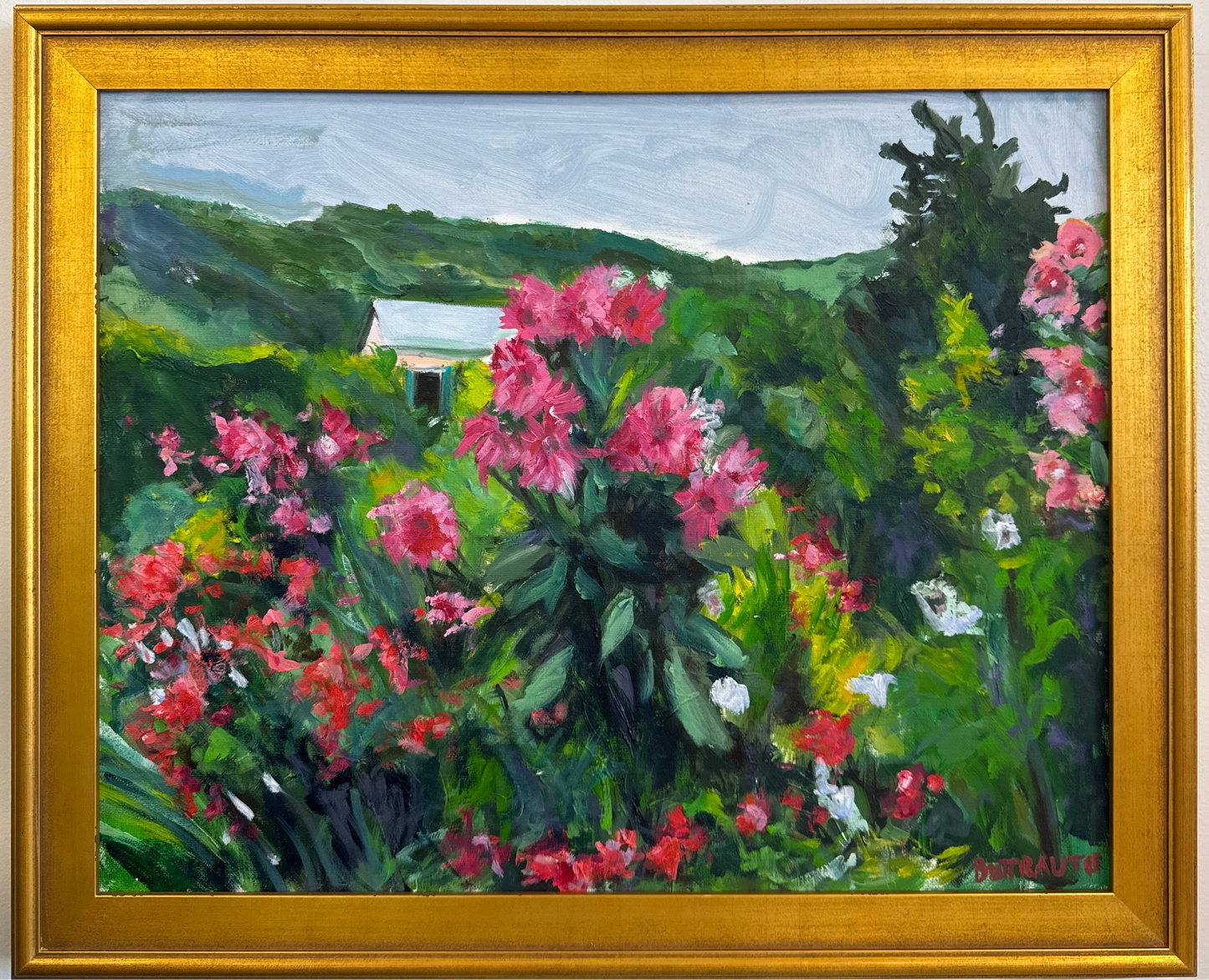 Monet’s House with Pink Flowers