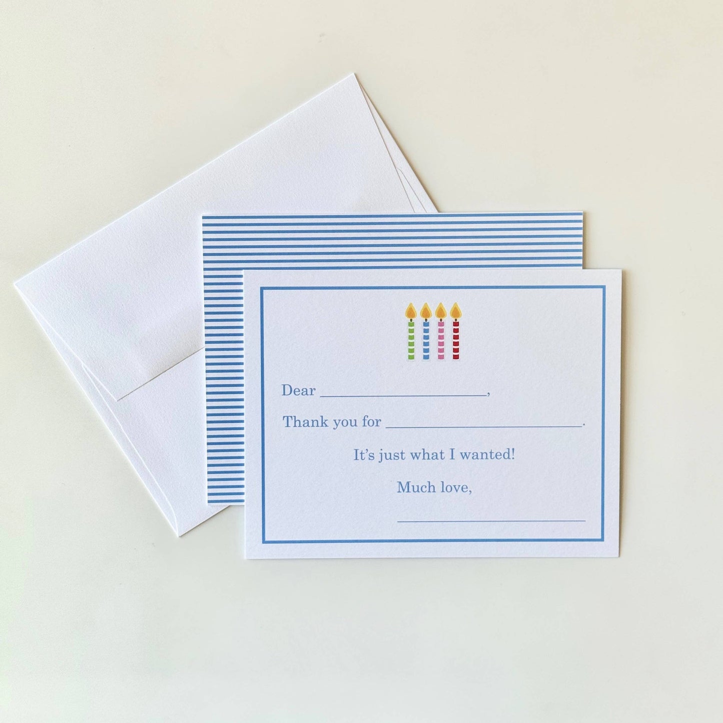 Fill In, Flat Note Cards - Candles