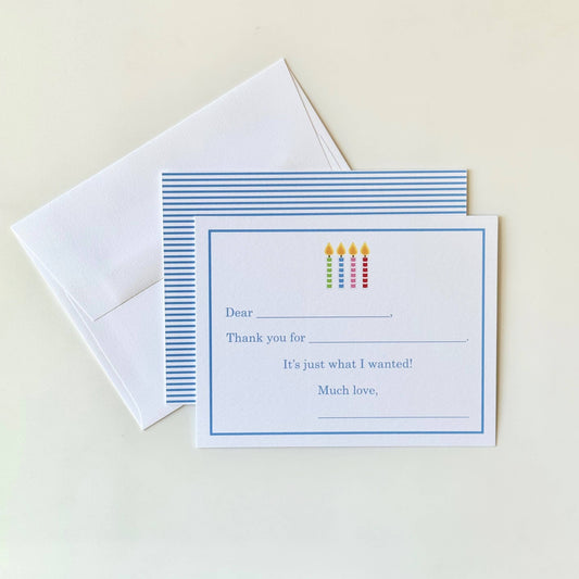 Fill In, Flat Note Cards - Candles