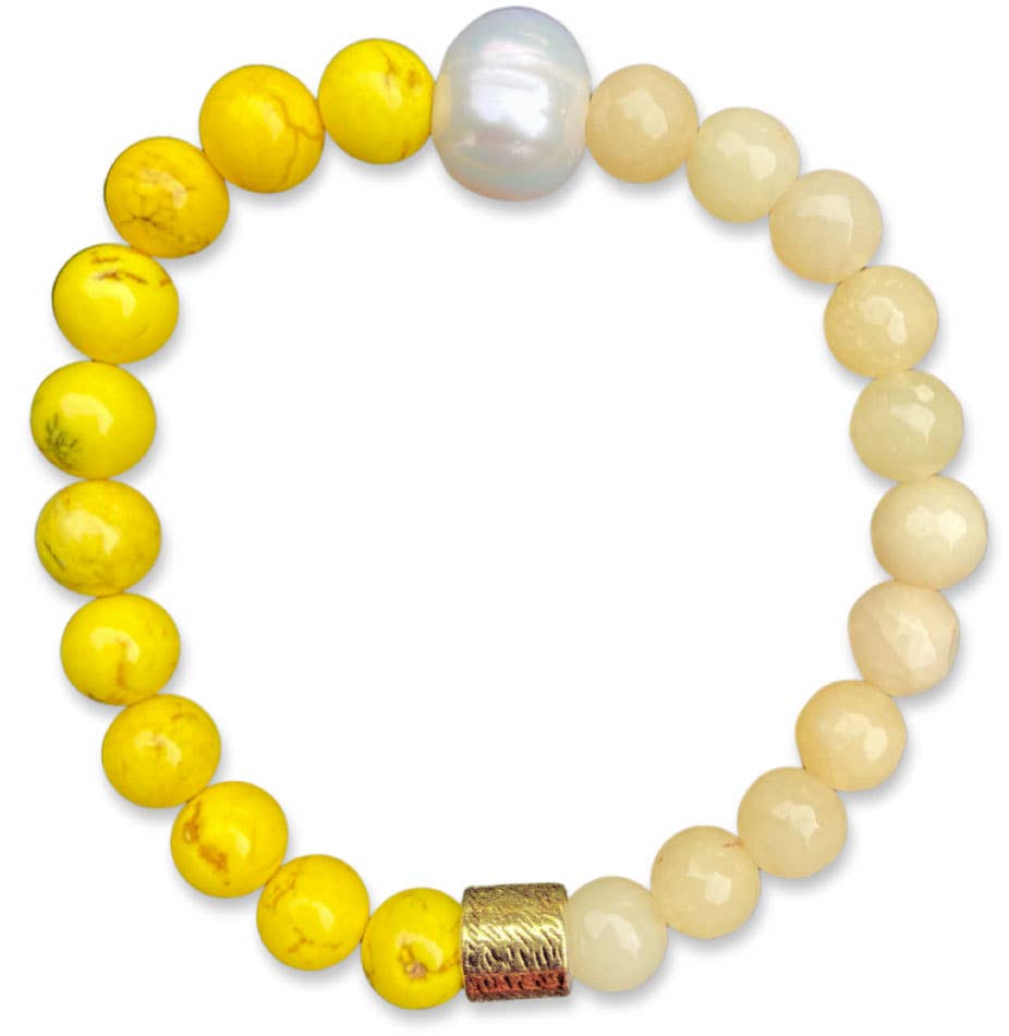 Seaside Beaded Bracelet - Yellow