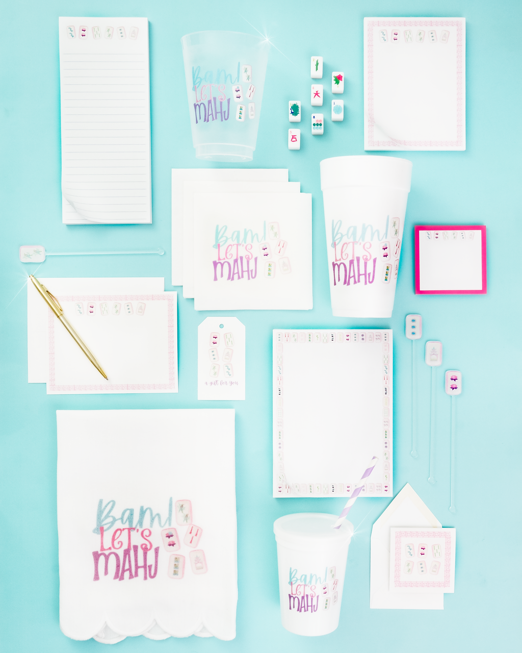 Bam Let's Mahj Stir Stick  Mahjong | Set of 4