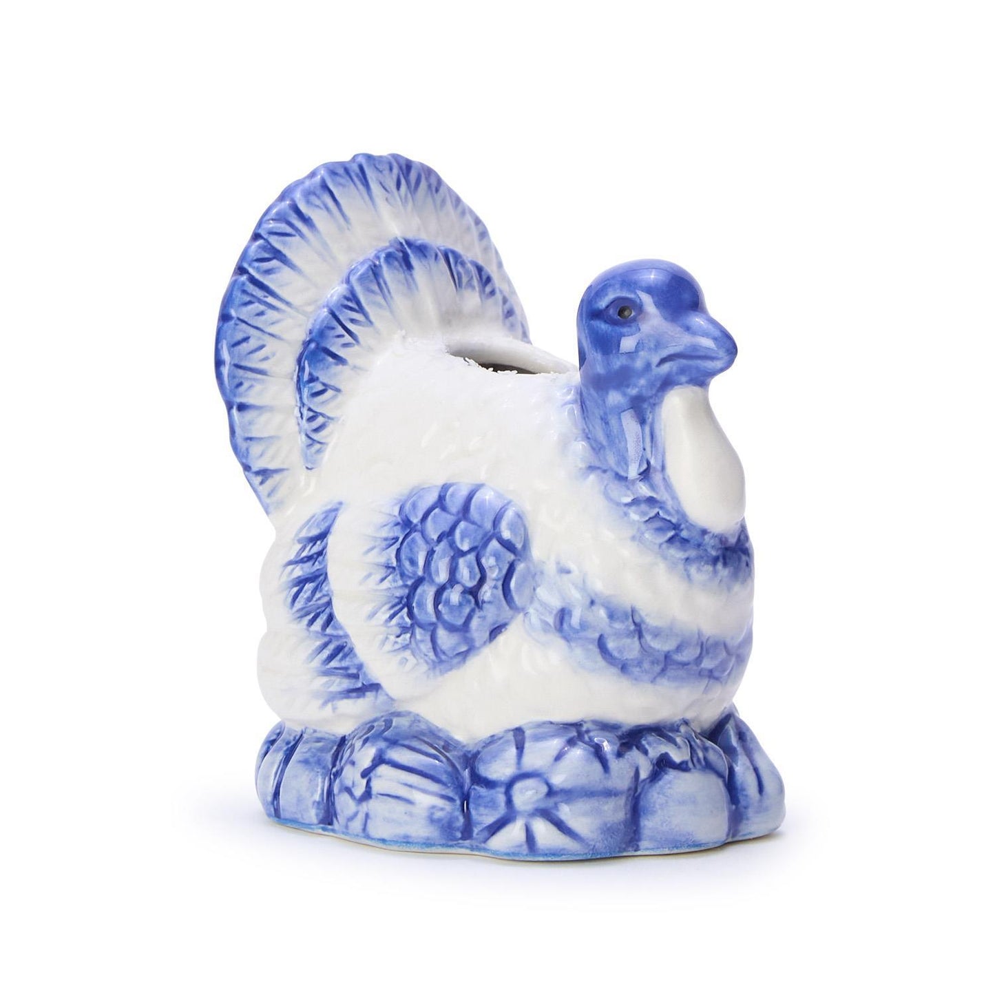 Blue + White Turkey Candleholders