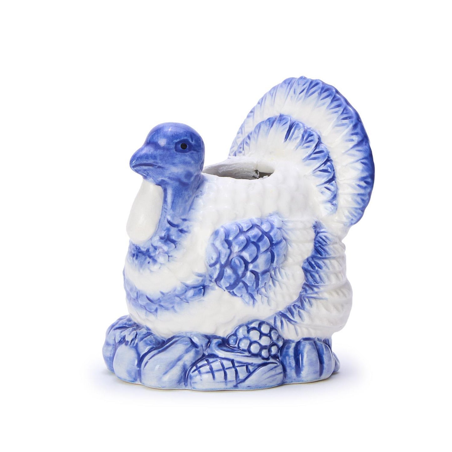 Blue + White Turkey Candleholders