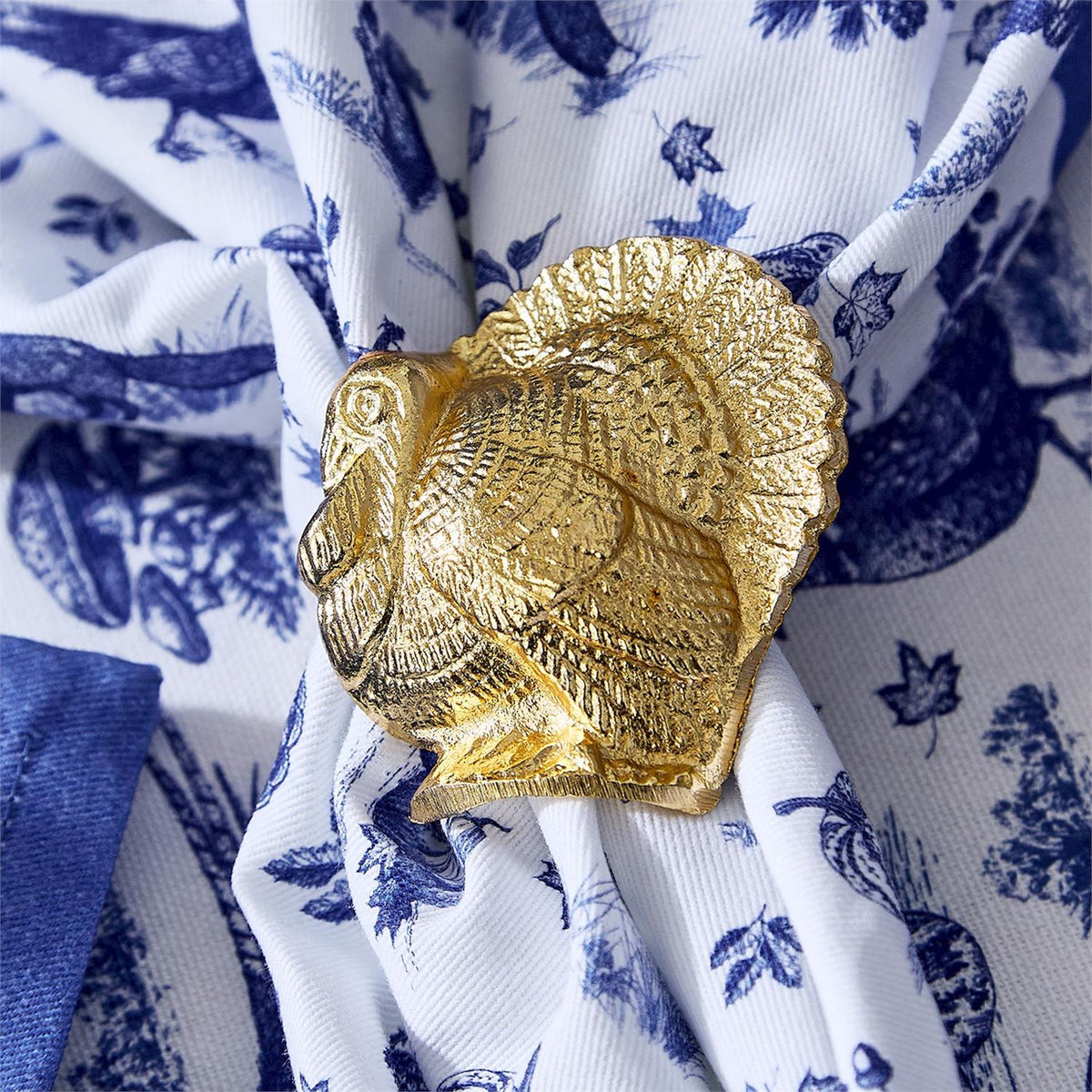 Golden Turkey Napkin Ring