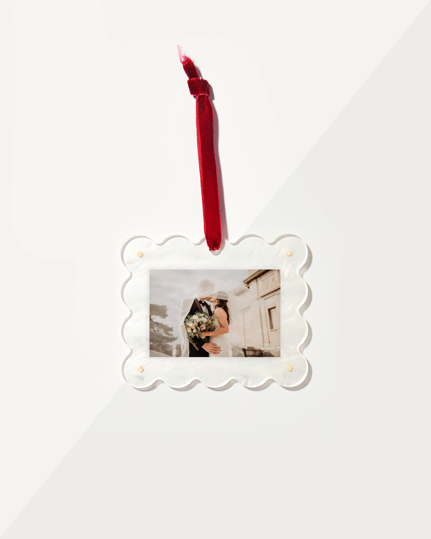 Pearl White Frame Ornament