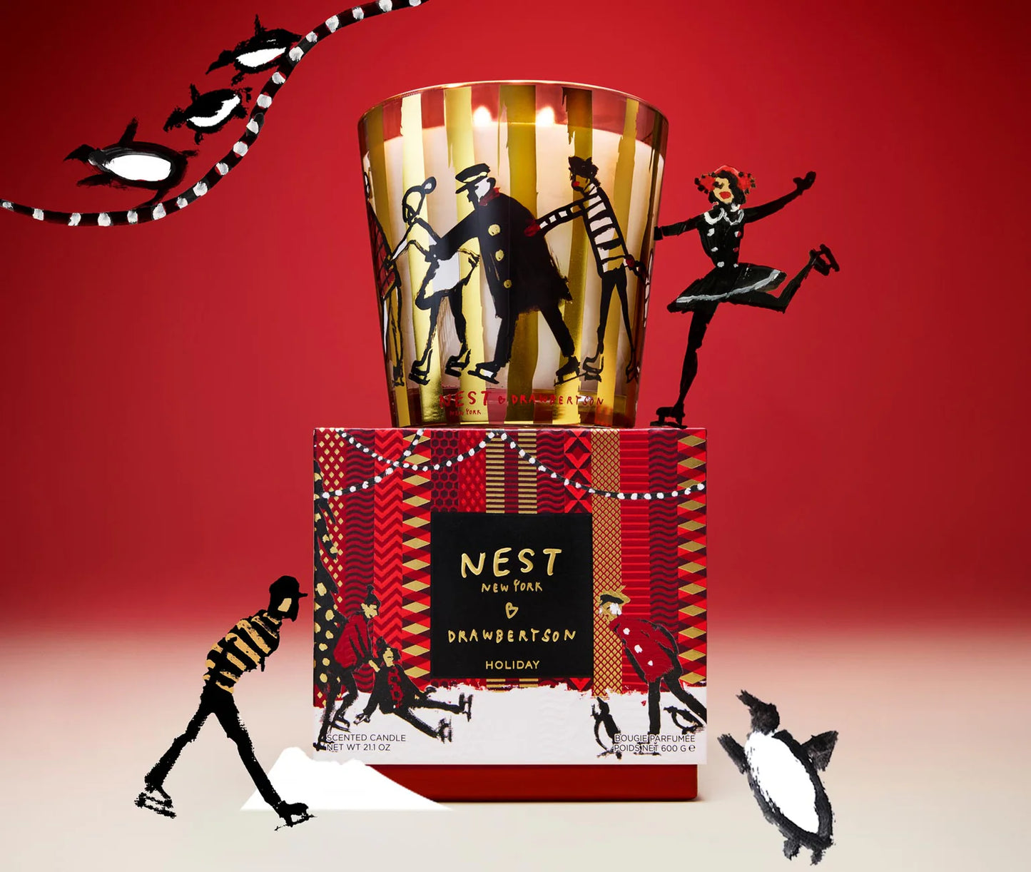 NEST x Drawbertson Holiday 3-Wick Candle 21.1oz