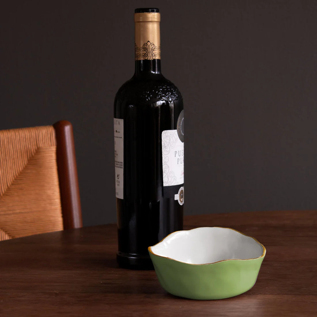 ENCANTO Soho Wine Coaster | Green and White