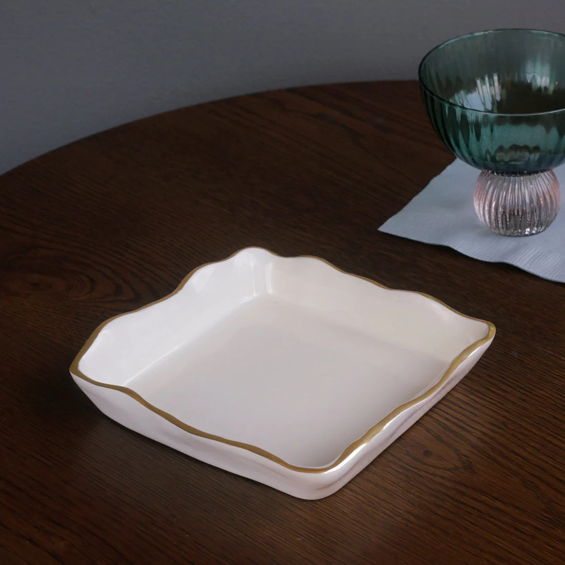 ENCANTO Devon Beverage Napkin Holder | Cream