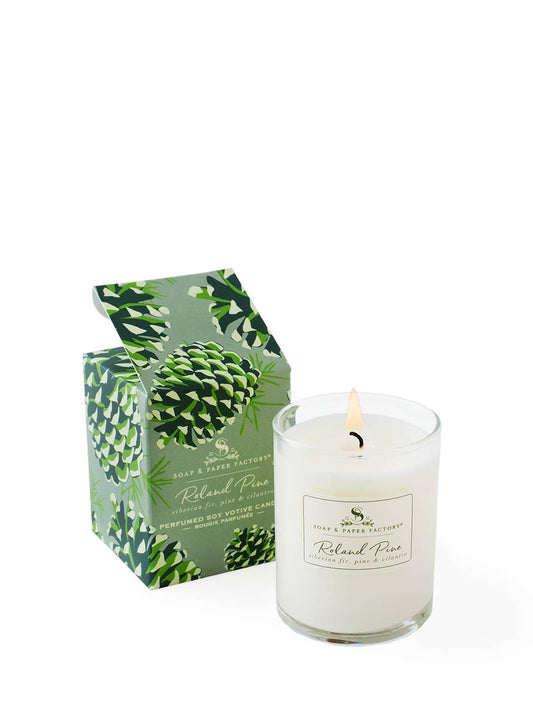 Roland Pine Votive Soy Candle