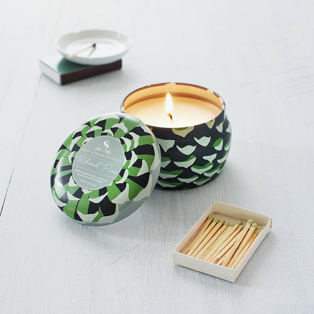 Roland Pine Small Tin Soy Candle