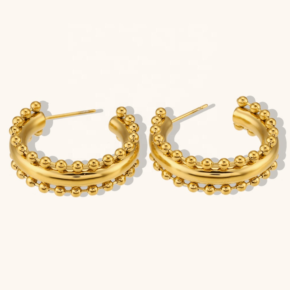 Beaded Hoop Earrings