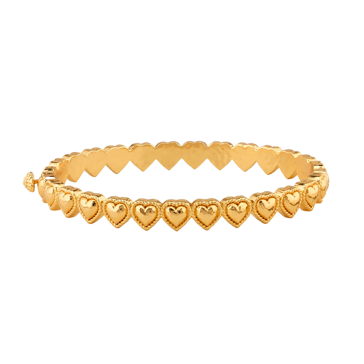 Love Petite Hinged Bangle, S/M | Gold