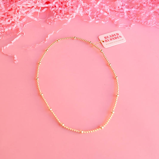Olive Gold Beaded Necklace