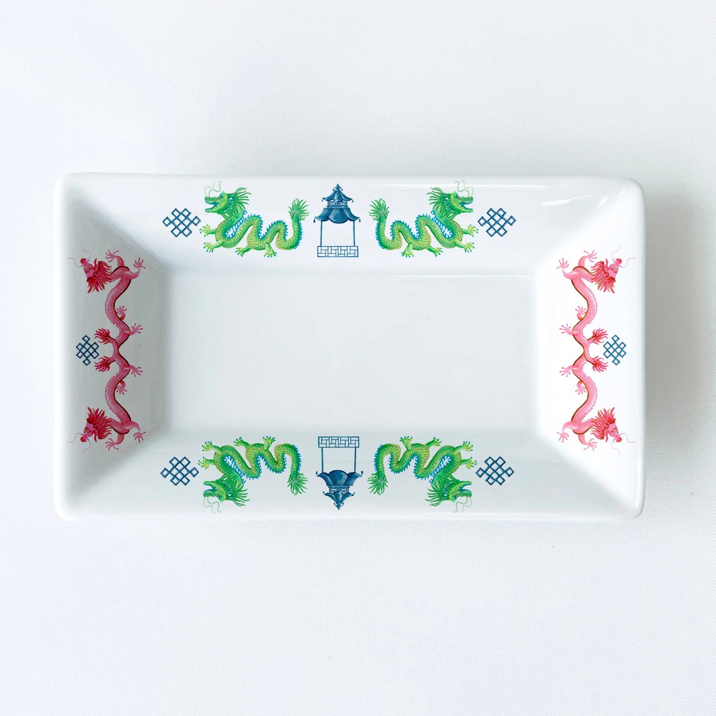 Mahjong Dragon Pattern 6.25" Mini Dish