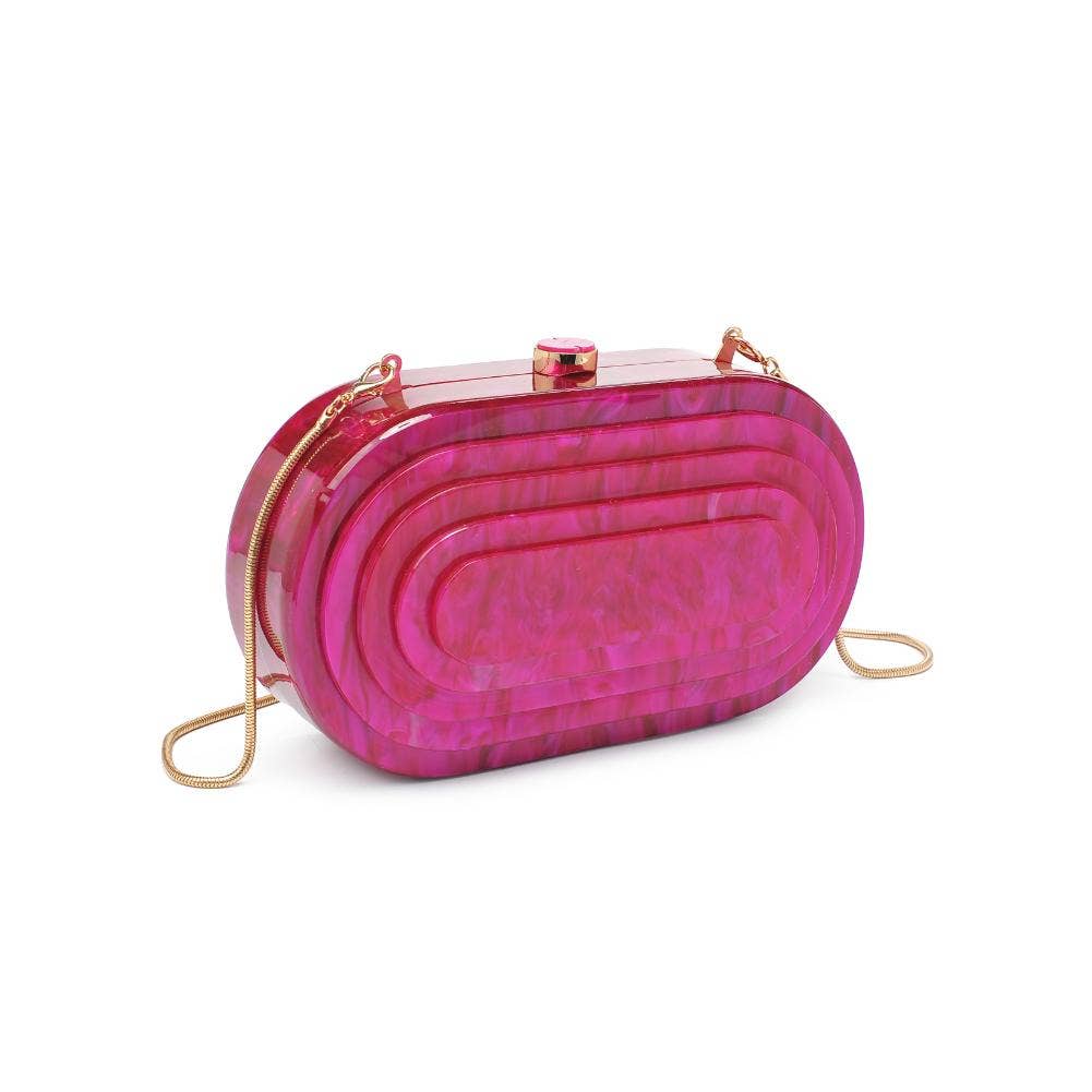 Art Deco Oval Acrylic Evening Bag