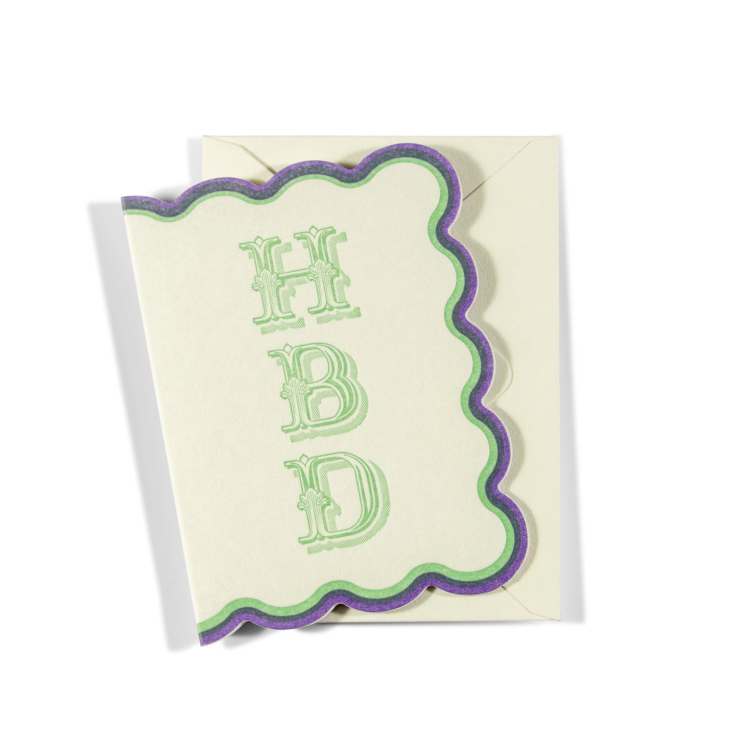 Letterpress Mini Greeting Card | HBD