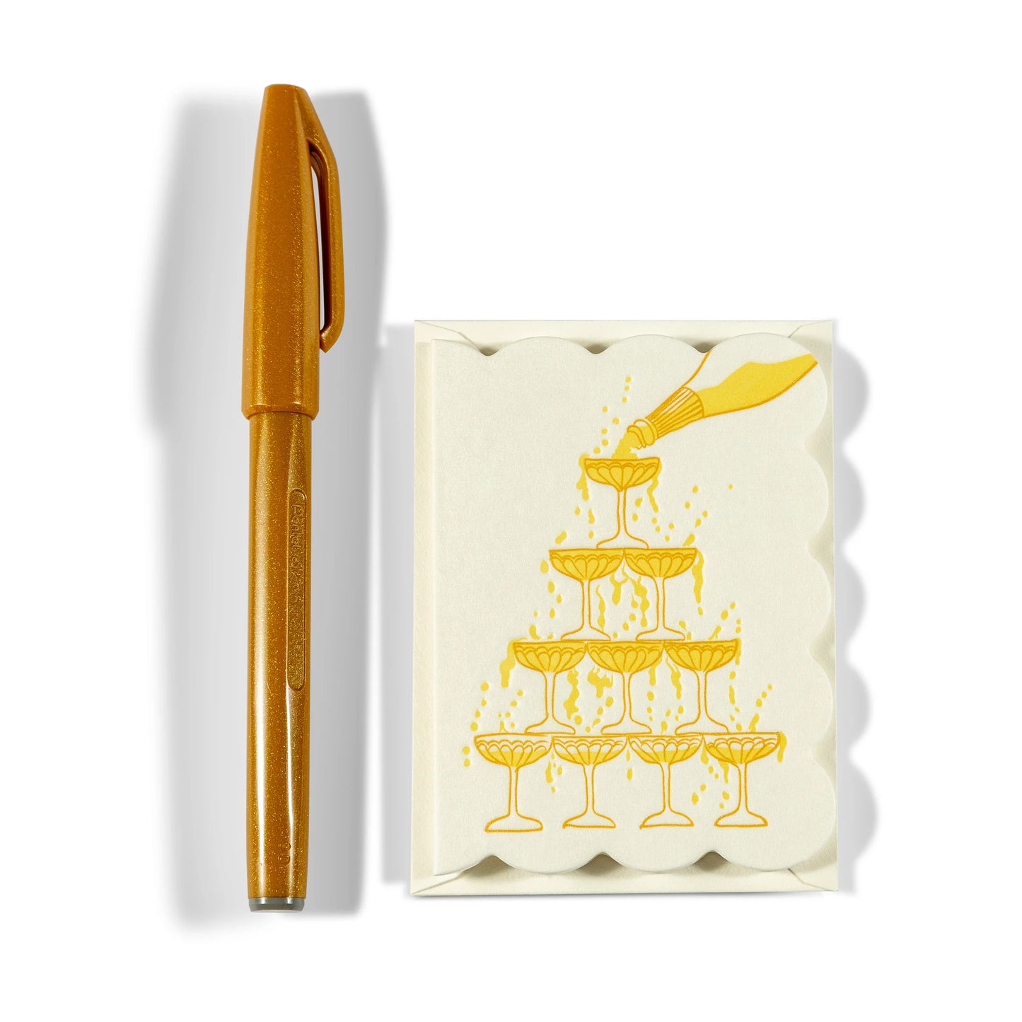 Letterpress Mini Greeting Card | Champs Tower | Celebration