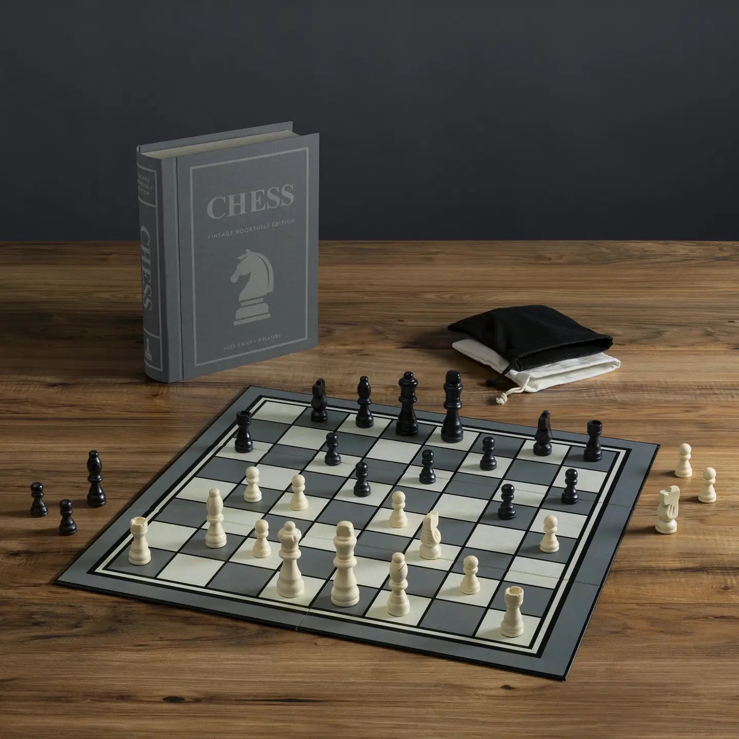 Chess Vintage Bookshelf Classic Board Game