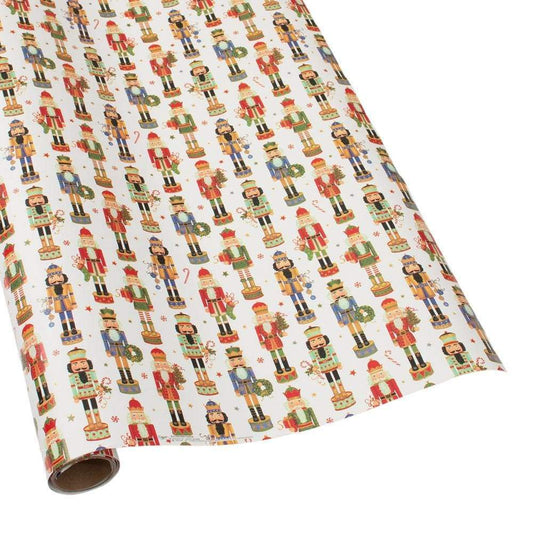 Nutcracker Christmas White Roll Wrap