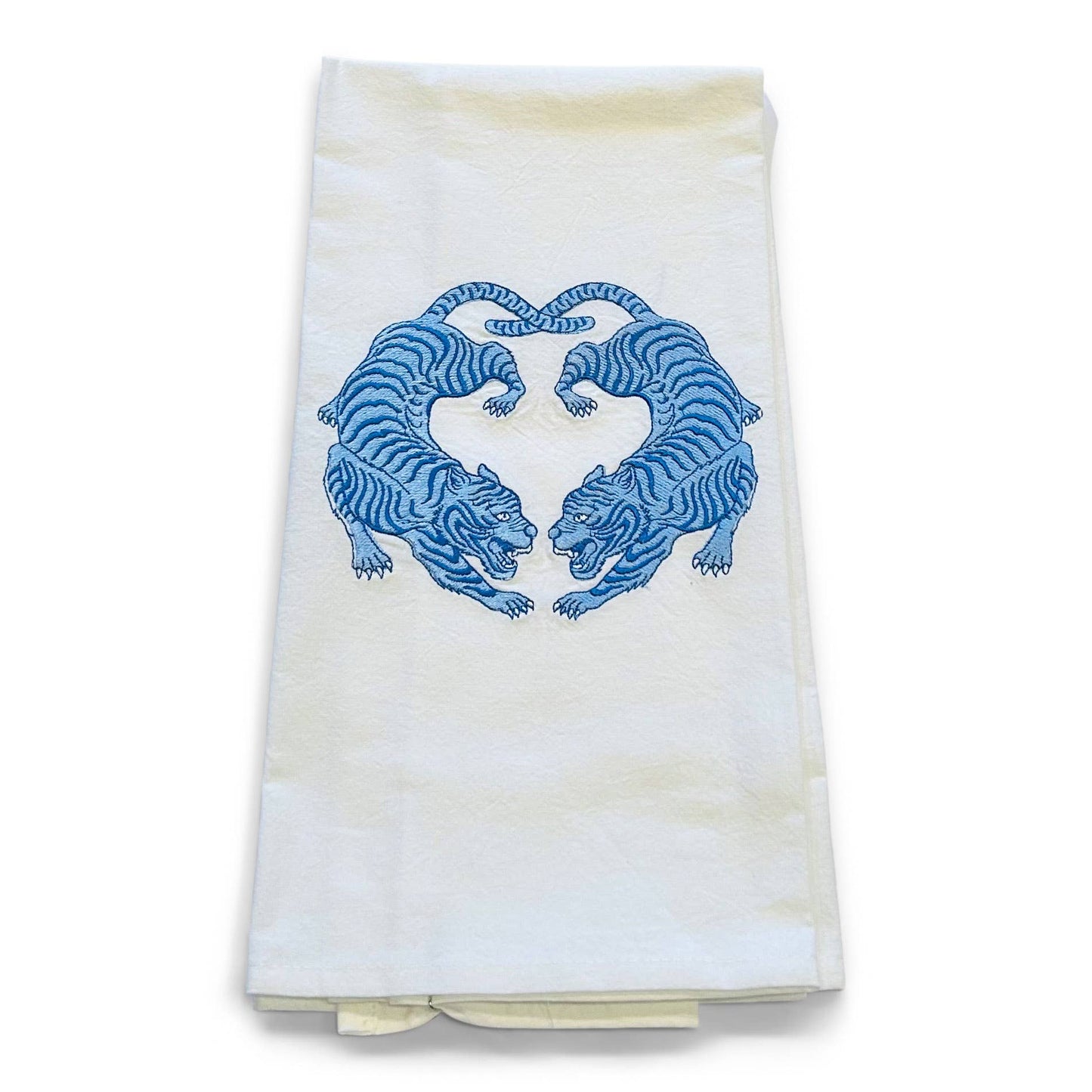 Chinoiserie Tigers Cotton Towel