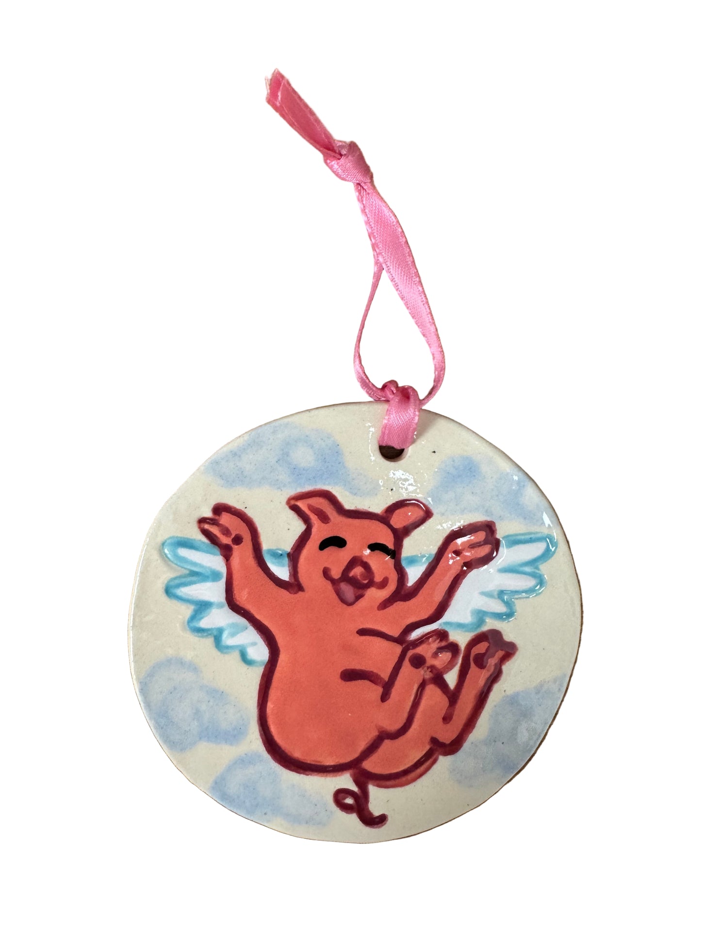 II Happy Flying Pig Ornament