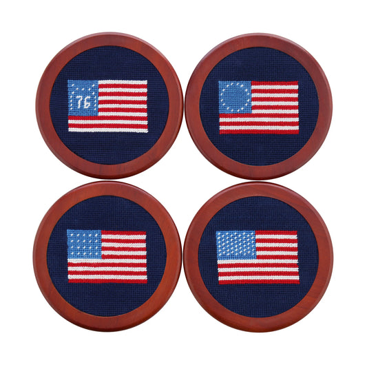 American Flag Coasters (Dark Navy)