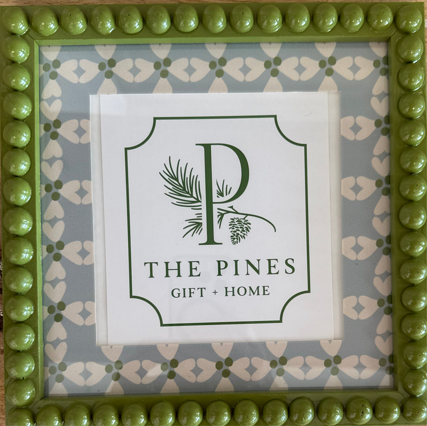 9x11 Green Toile Bobbin Frame