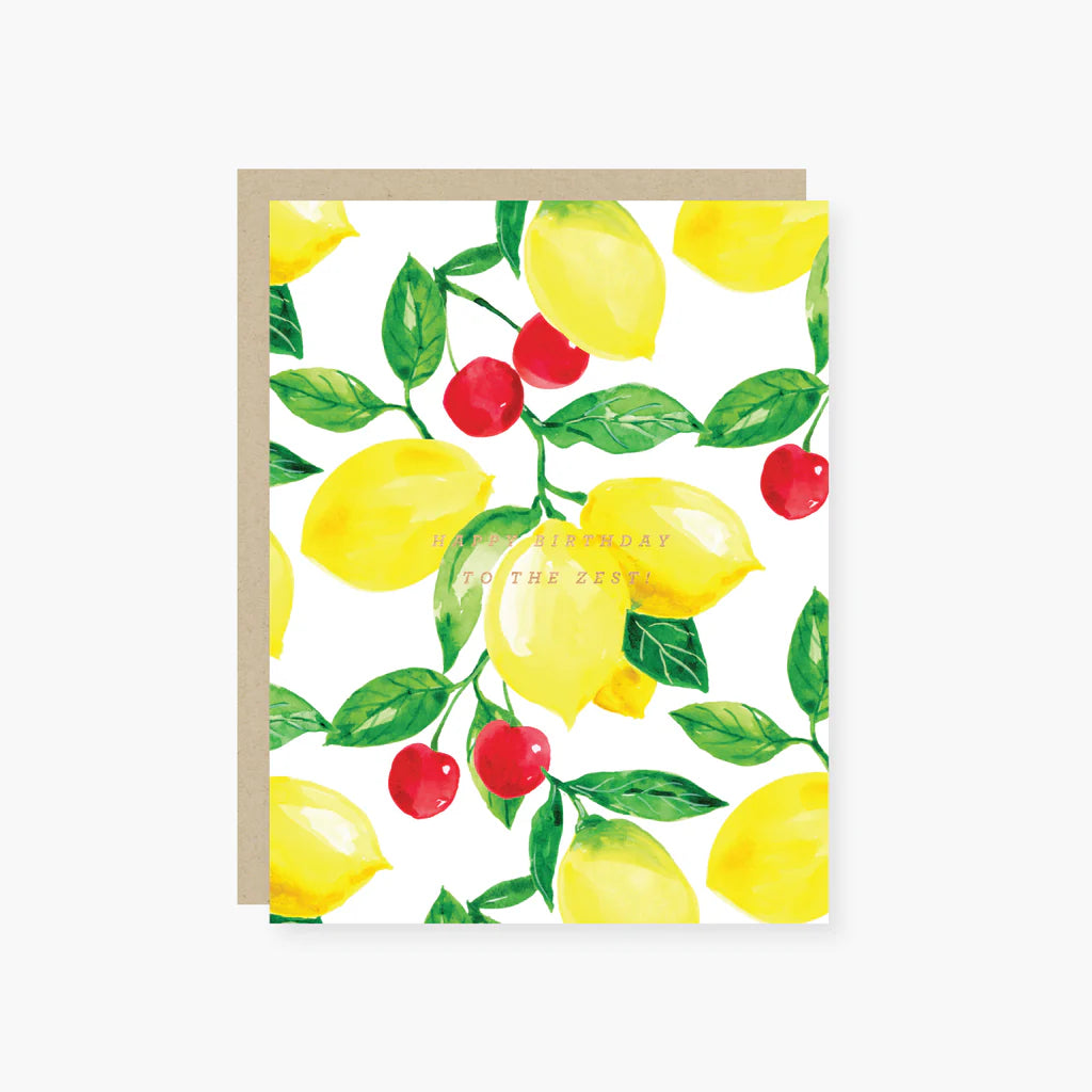 You're the Zest | Lemons & Cherries Birthday Card