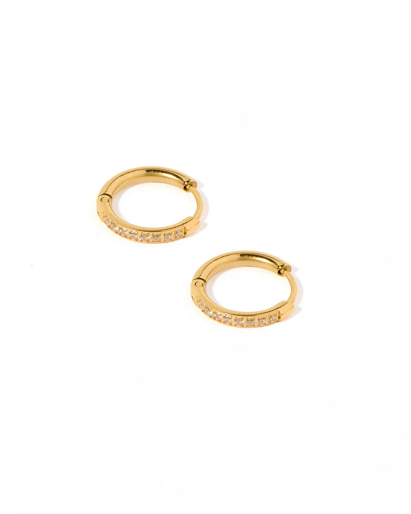 Scarlett Hoop Gold 12mm Huggie Earrings