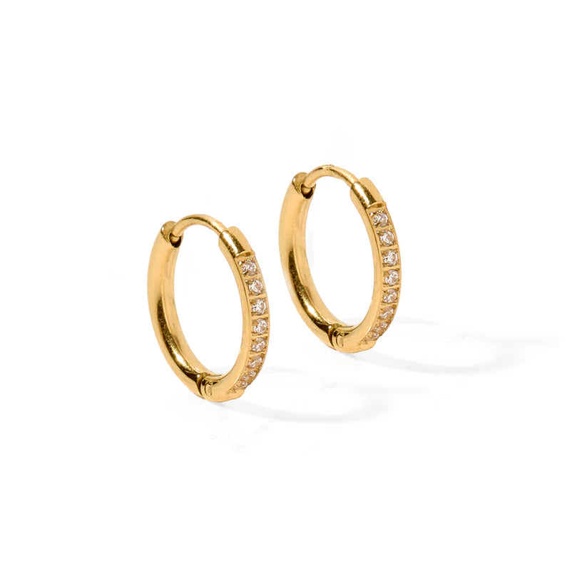 Scarlett Hoop Gold 12mm Huggie Earrings