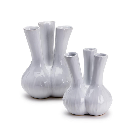 White 3 Stem Vase, 2 Sizes