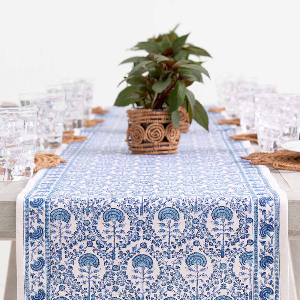 Caroline Blue Table Runner