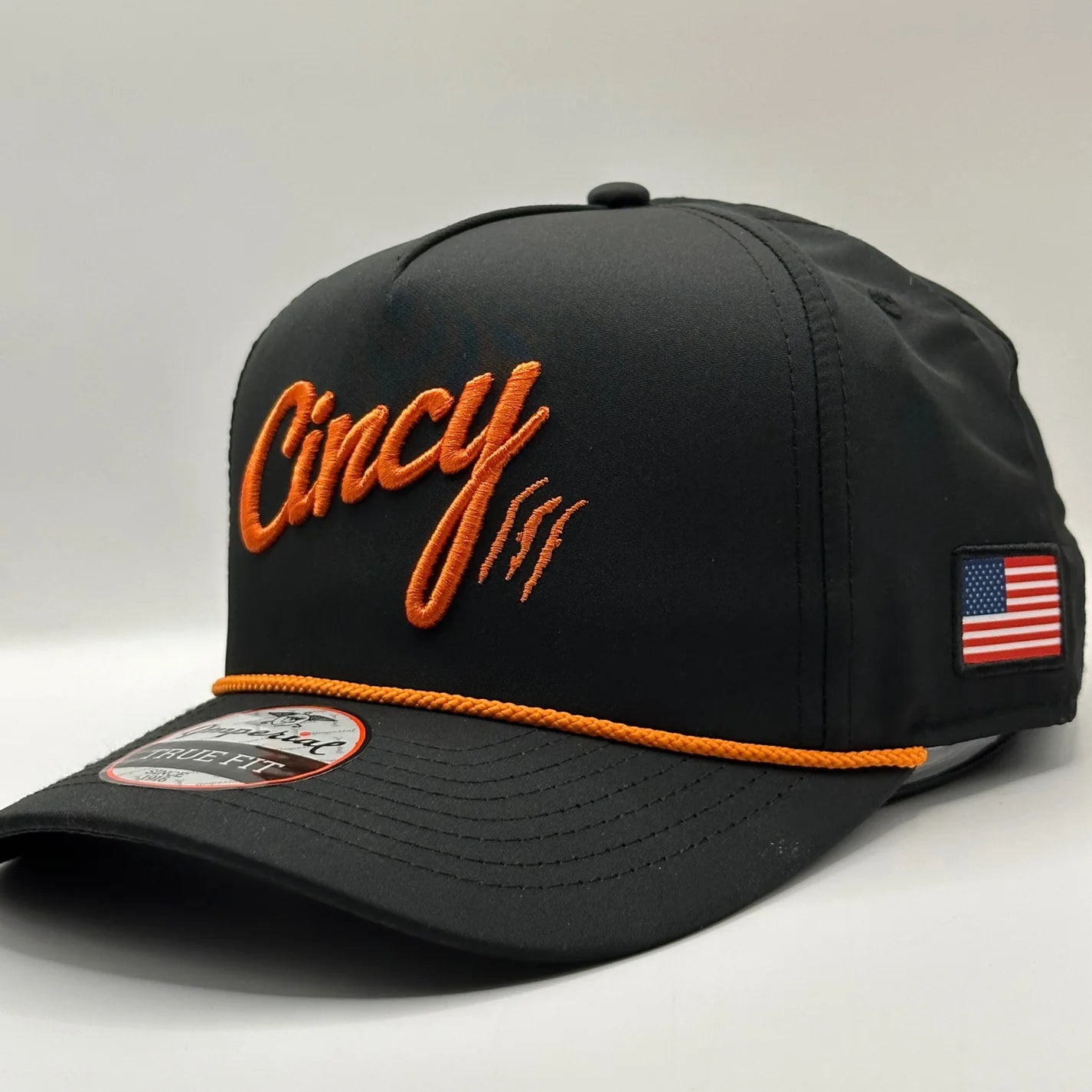 Cincy Hat - Black with Orange Rope