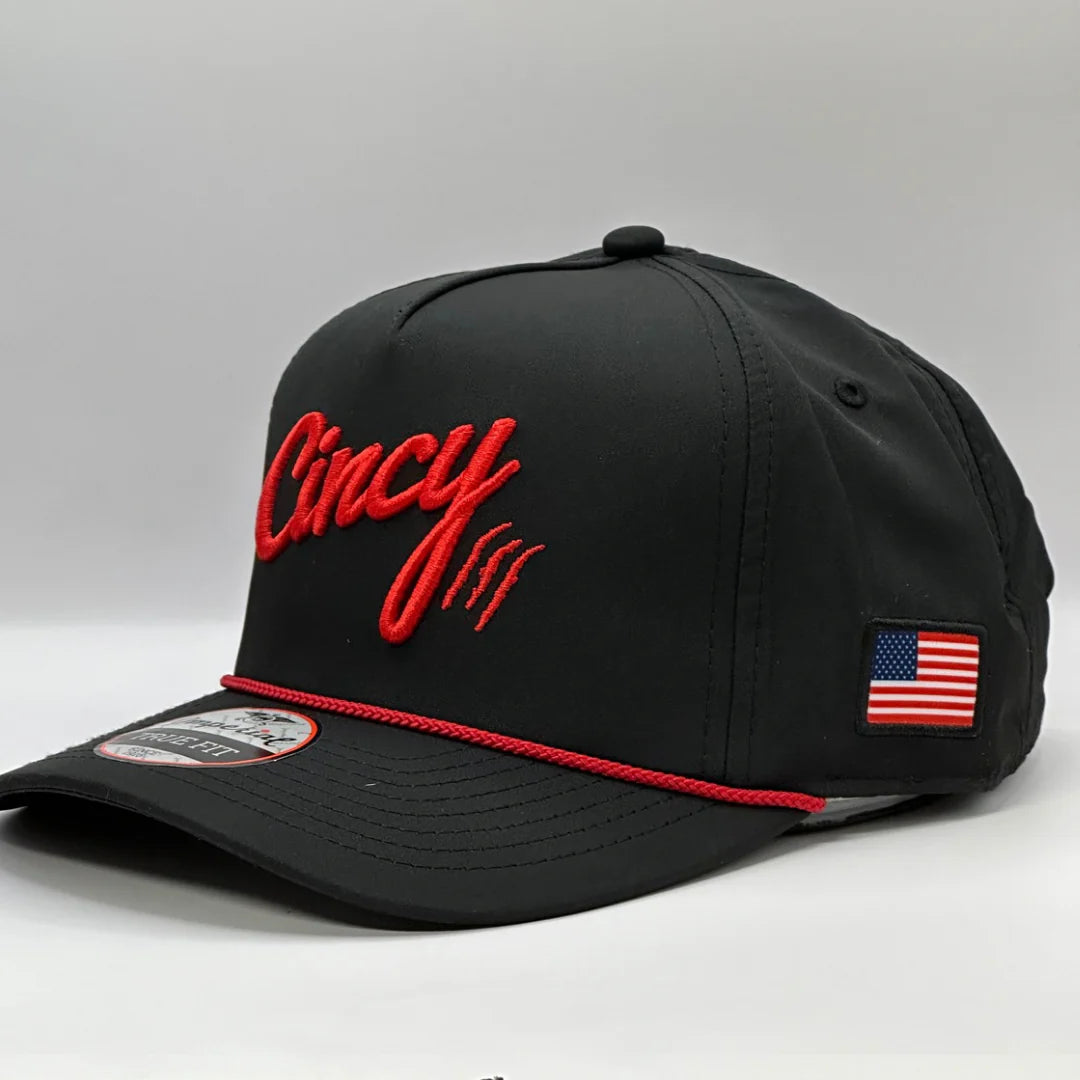 Cincy Hat - Black & Red