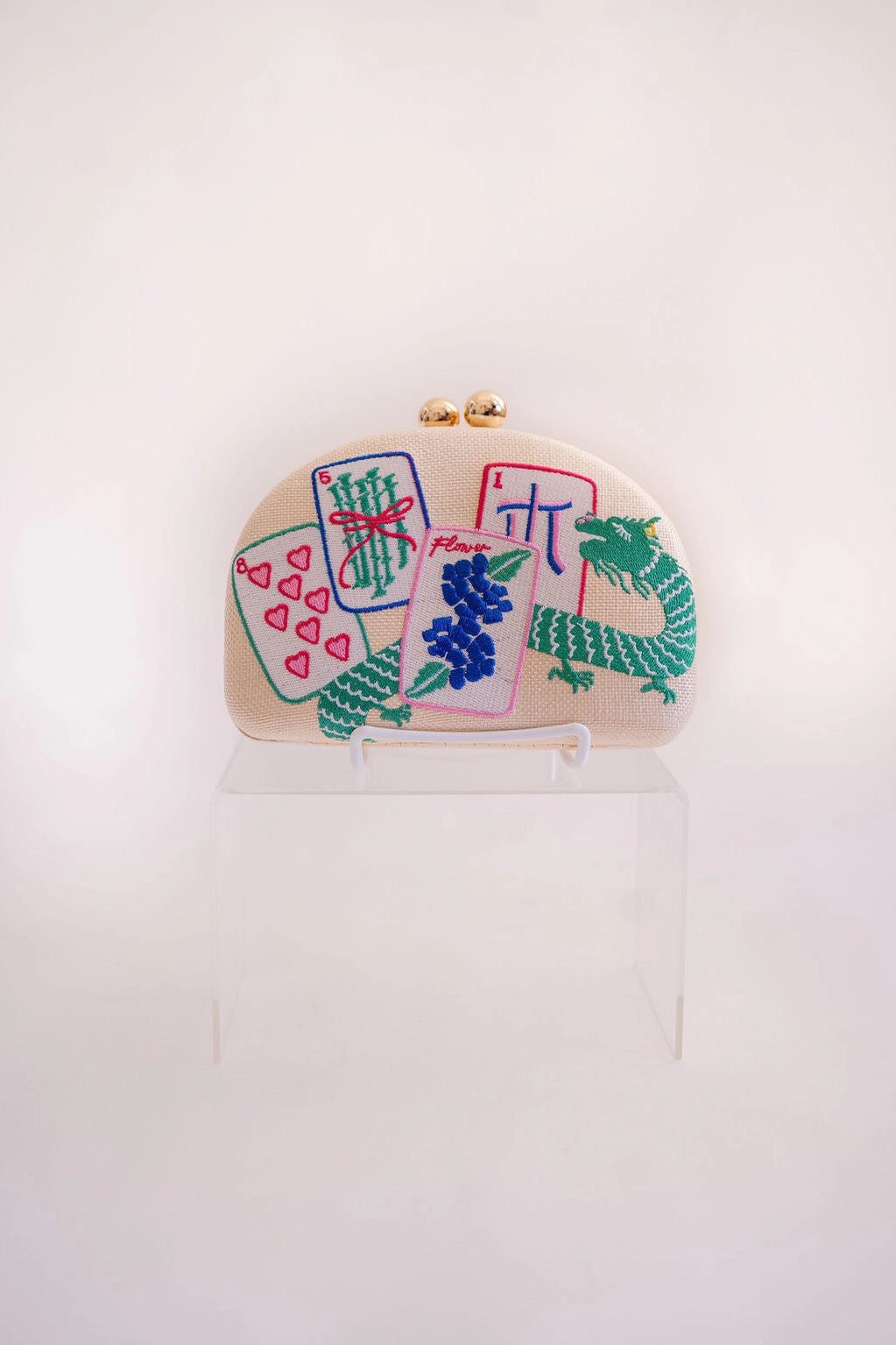 Mahjong Clutch | Embroidered