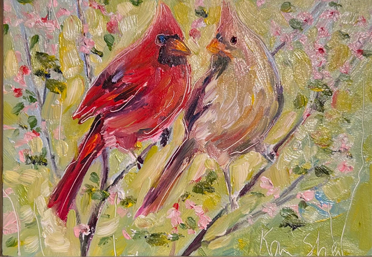 Cardinal Love Birds