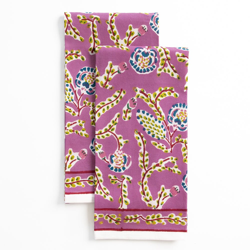 Climbing Dahlia Lilac Tea Towel Set