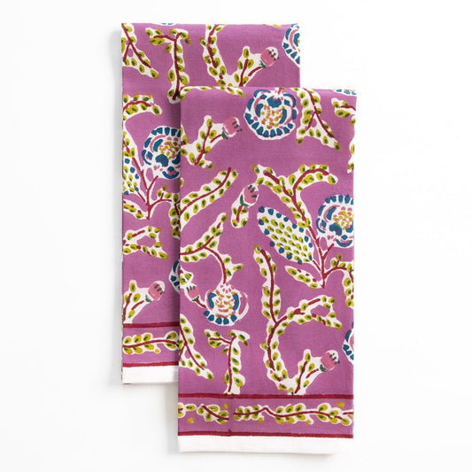 Climbing Dahlia Lilac Tea Towel Set