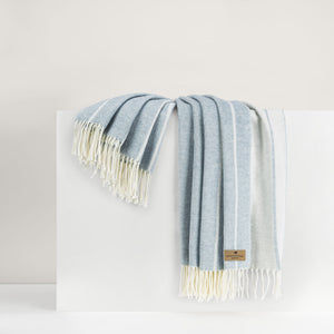 Fiji Stripe Throw - Crystal Blue