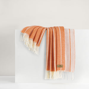 Fiji Stripe Throw - Papaya