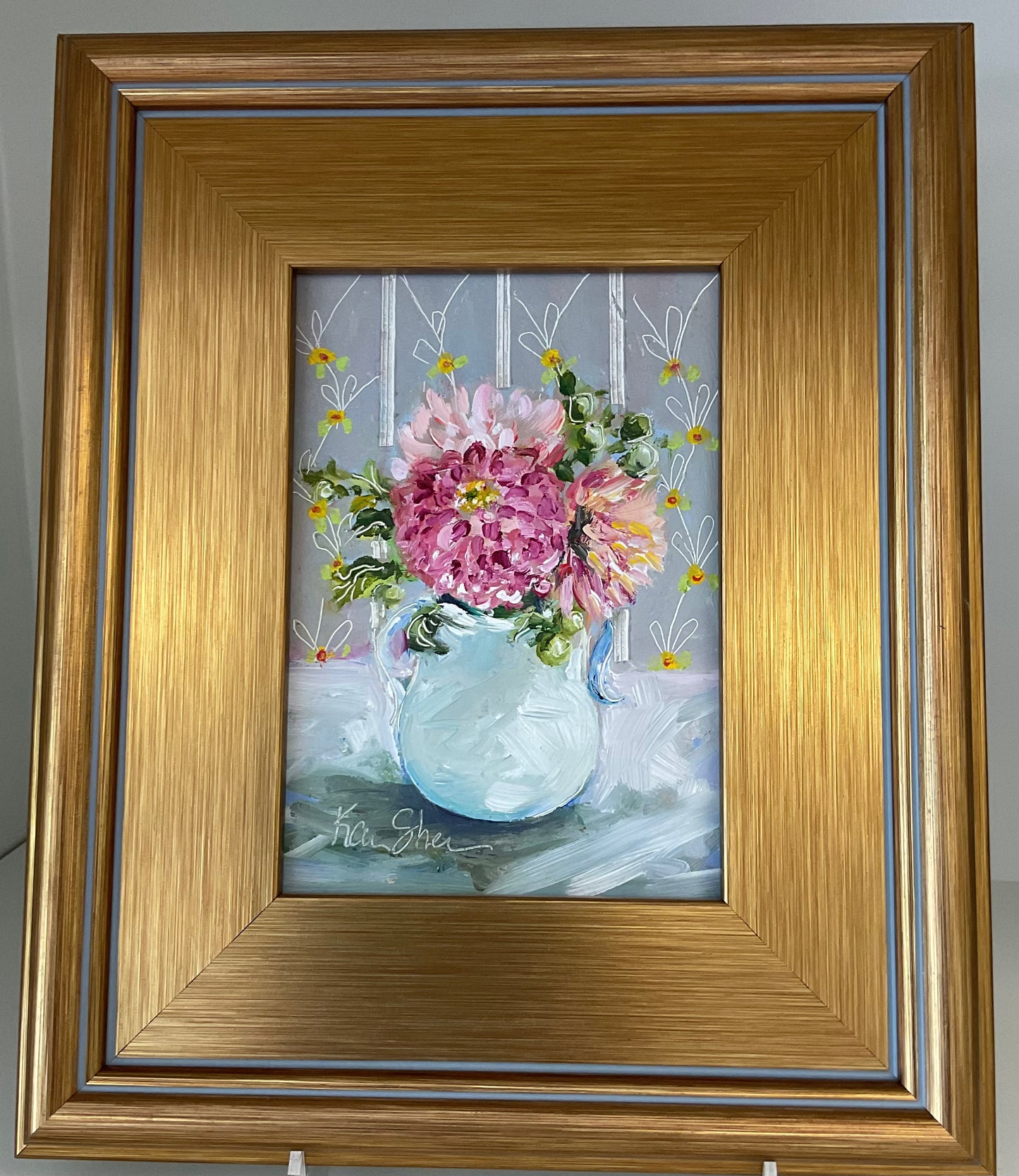 Flowers in a White Vase