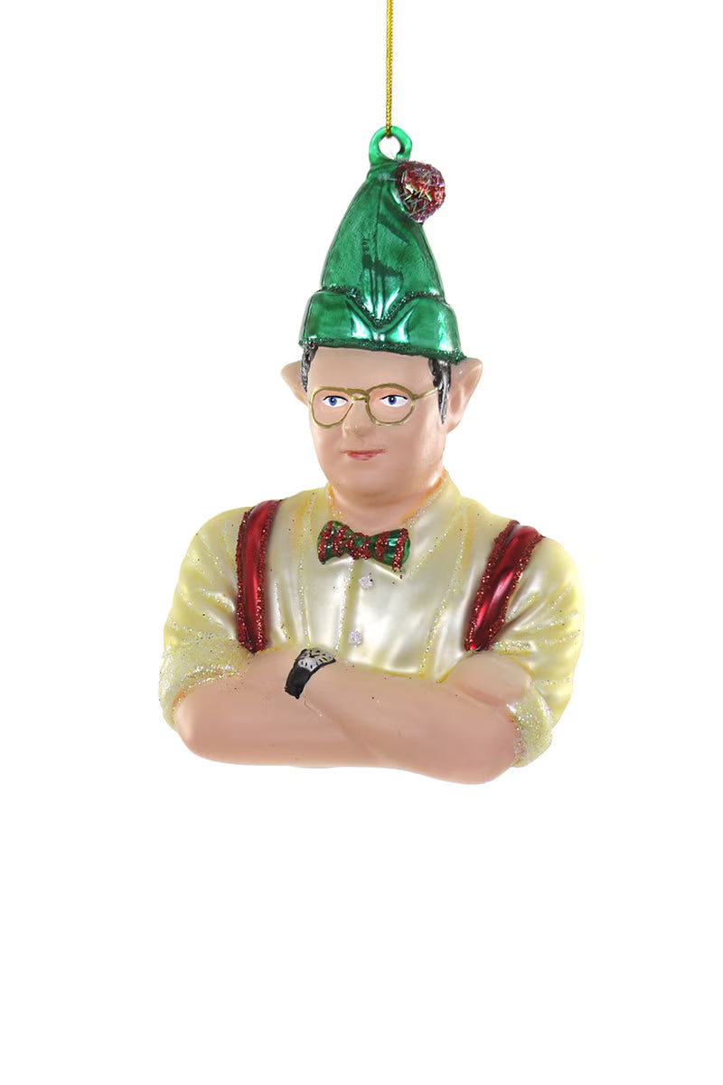 DWIGHT THE CHRISTMAS ELF ORNAMENT