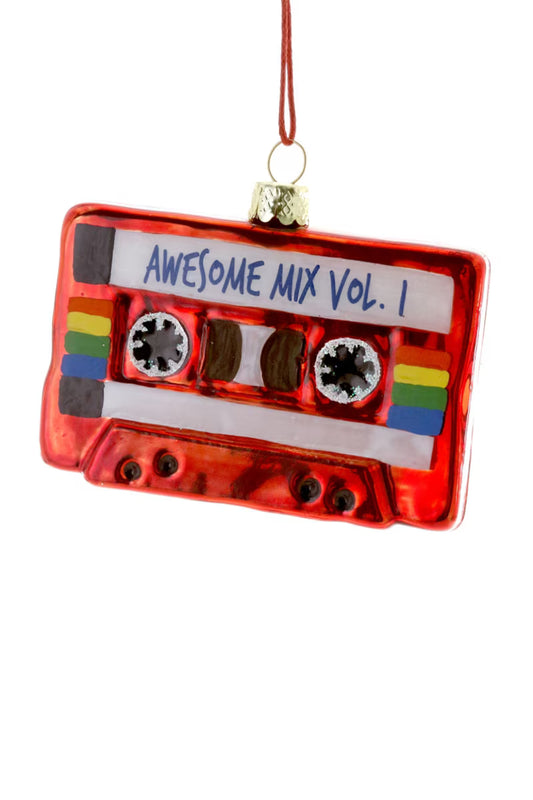 AWESOME MIX TAPE ORNAMENT - RED