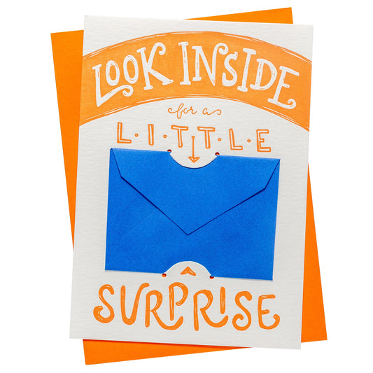 Letterpress Gift Card Holder | Little Surprise