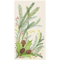 Christmas Sprig Guest/Dinner Napkins/PK 16