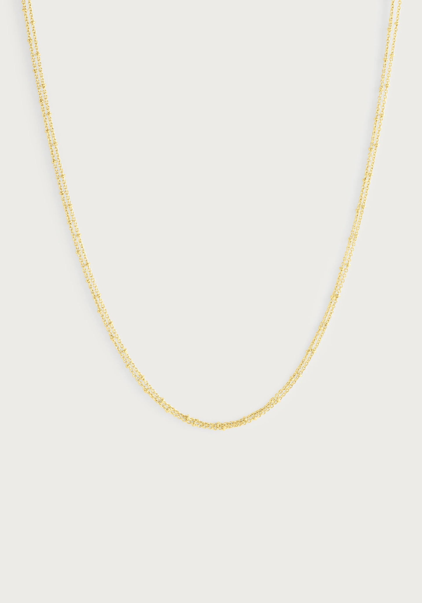 Molten Double Chain Necklace, Gold