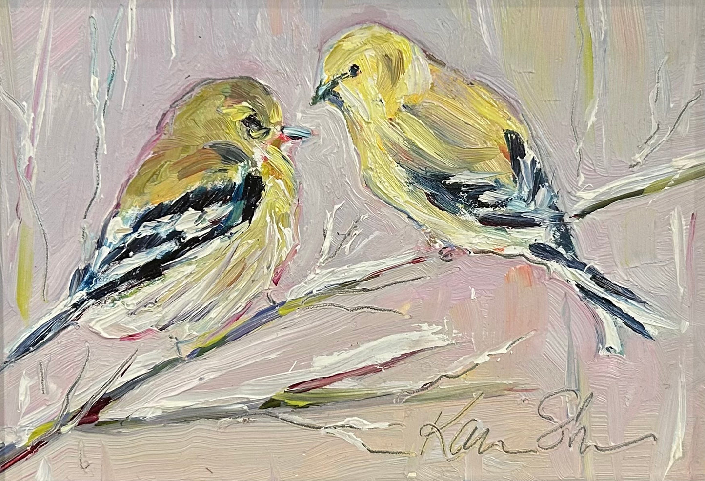 Gold Finch Love Birds